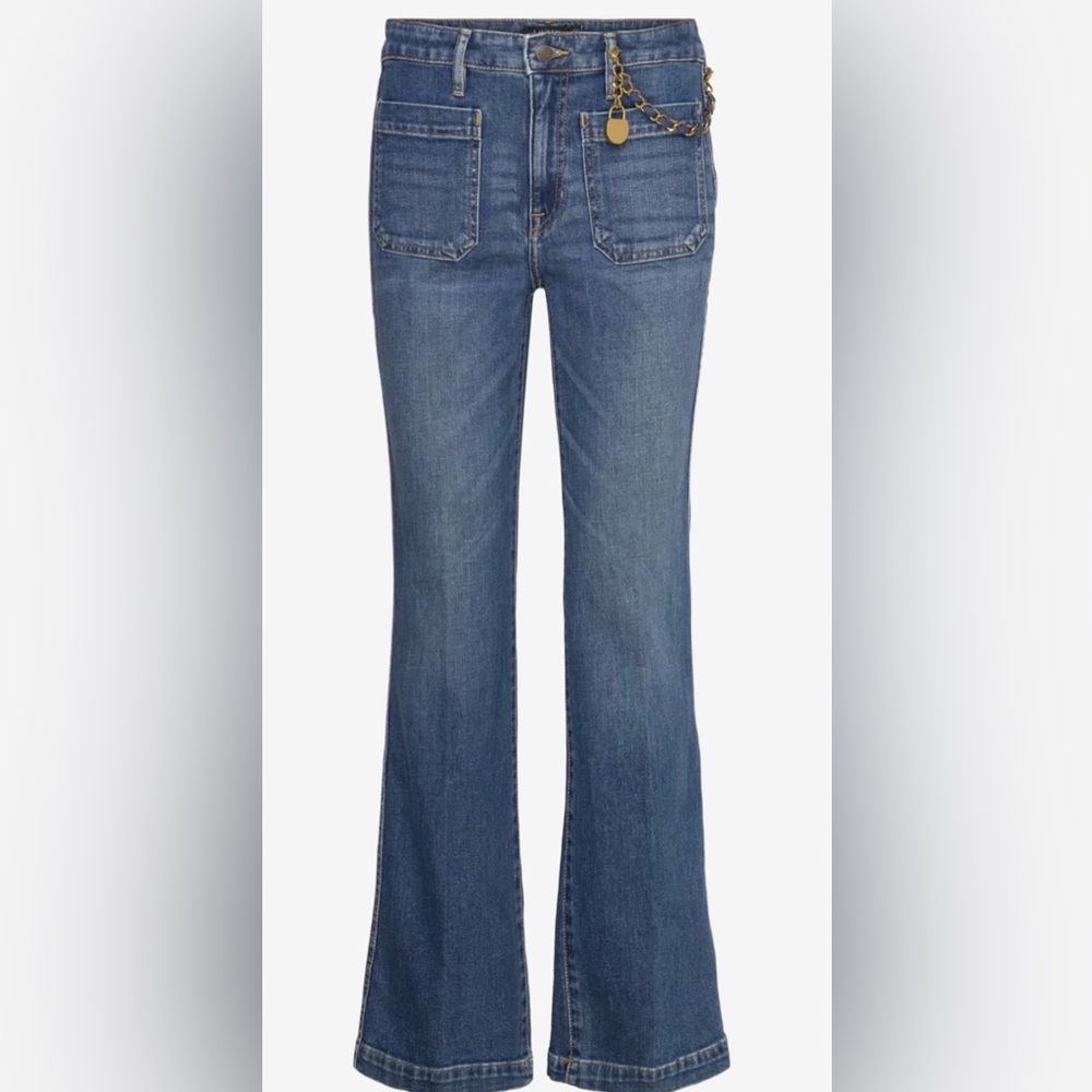 Lauren Ralph Lauren Chain-Trim High-Rise Flare Jean - Flared jeans size 8 NWT